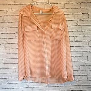 Old Navy Sheer Button Down Top